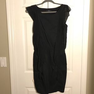 Gap black dress with ruffles